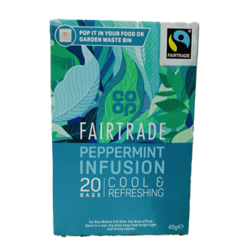 CO OP FAIRTRADE PEPPERMINT TEA  40G