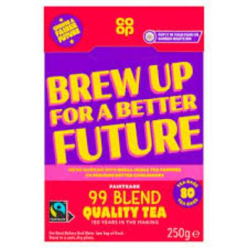 CO OP FAIRTRADE 99 TEA BLEND 80  12x250G