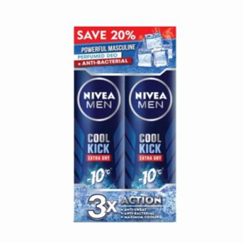 NIVEA M COOL KICK EXT DRY SPRAY 150ML*12