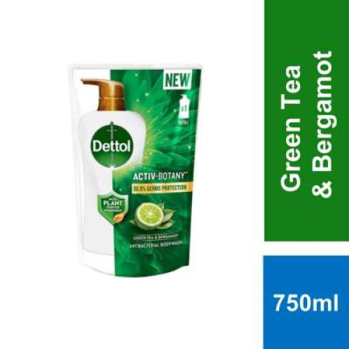 DETTOL SG BOTANIC GREEN TEA POUCH 750G 