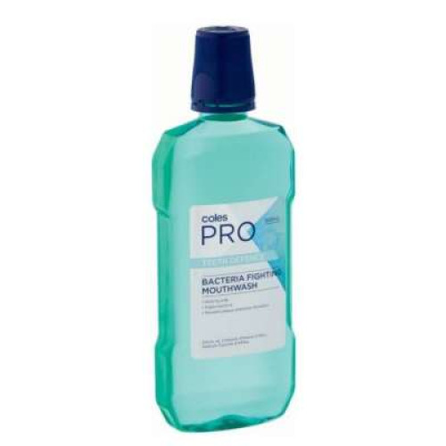 COLES PRO CARE PROTECT MOUTHWASH  500ML