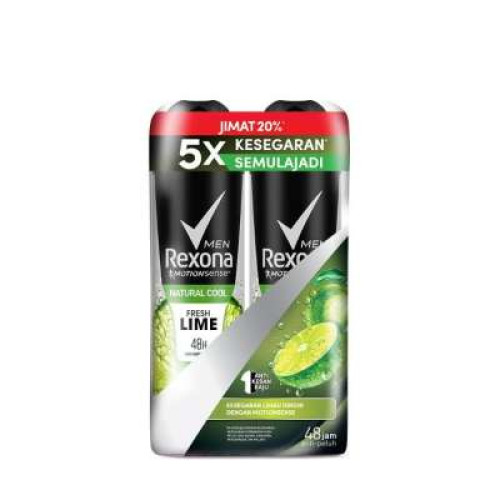 REXONA (M) AP NAT FRESH LIME TP 150ML*2