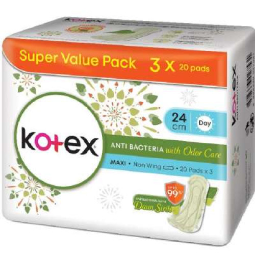 KOTEX NC AB +ODOR CARE 24CM MAXI WG 16'S*3 