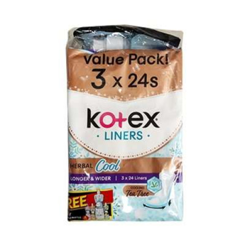 KOTEX PL HERBAL COOL L&W 24S*3 