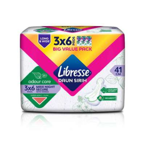 LIBRESSE ODOUR CARE WB NIGHT W 41CM 3X6S