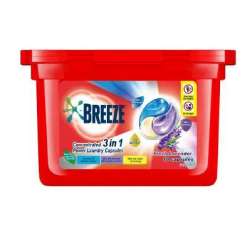BREEZE 5 IN 1 LAVENDAR CAPS 18'S