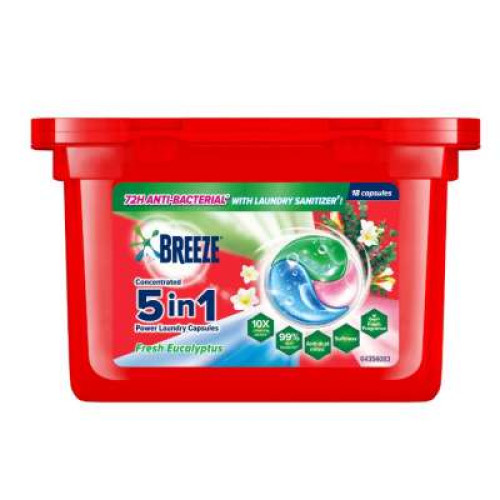 BREEZE 5 IN 1 EUCALYPT CAPS 18'S