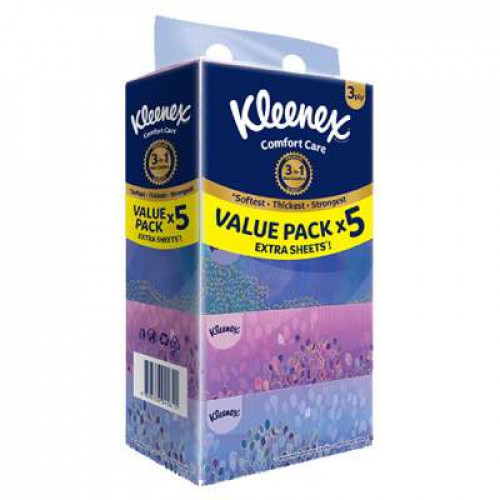 KLEENEX CC FT BOX 3P 90S X5