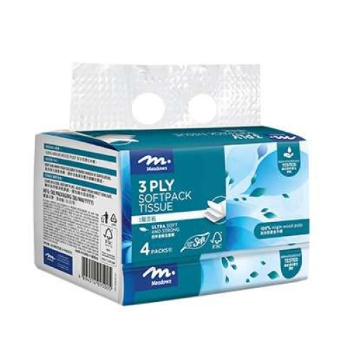 MEADOWS H P-TRAVEL PACK TISSUES 50SX4PKT