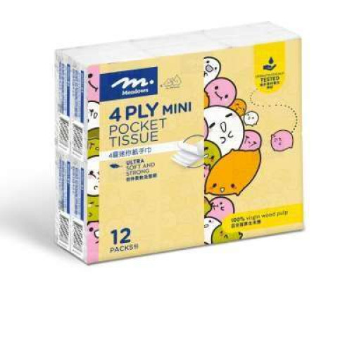 MEADOWS H P-POCKET TISSUE CD 8S X 12PKT