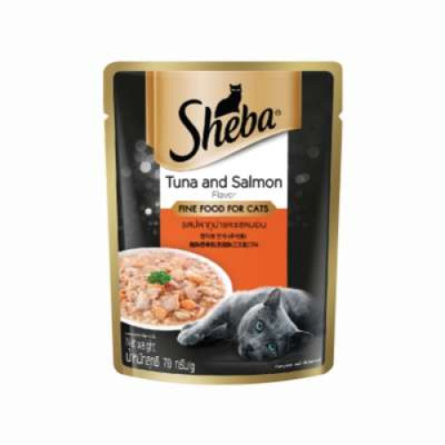 SHEBA POUCH TUNA SALMON 70G 