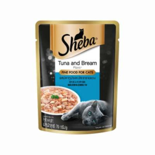 SHEBA POUCH TUNA & BREAM 70G 