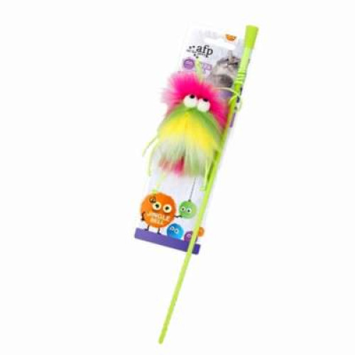 AFP CAT TOYS FURRY BALL -FLUFFER WAND (ASSORTED)