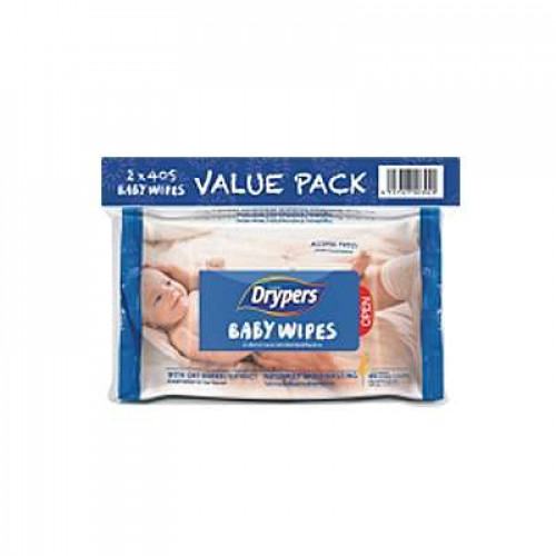 DRYPERS BABY WIPES 30'SX2