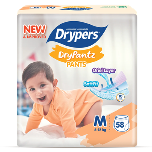 DRYPERS DRYPANTZ MEGA M 58'S