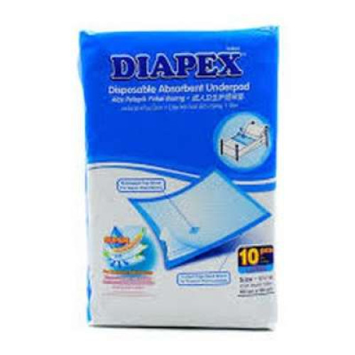 DIAPEX DISPOSABLE ABSORB U.PAD(L) 10'S