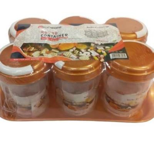 ELIANWARE E1712/1188 740ML 6PCS RD CANISTER W TRAY