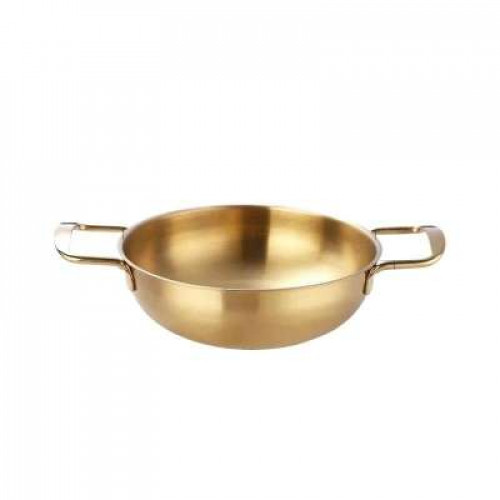 SIS12919 GOLDEN POT W HANDLE 28CM