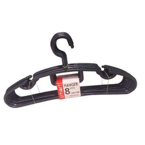 SM4708 8PCS BLACK COLOUR HANGER