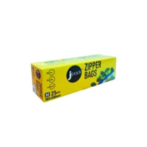 JPACK JP7002 25PCS FOOD STORAGE ZIP LOCK BAG M