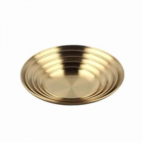 SIS2021223-7A 304 GOLD KOREA BBQ PLATE 17CM