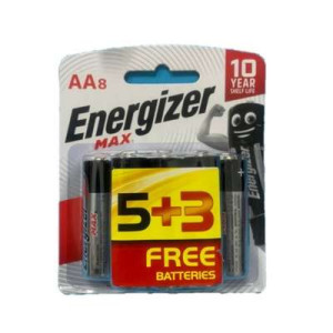 ENERGIZER MAX ALKALINE AA E91BP5+3M (5 FREE 3) ENERGIZER MAX ALKALINE AA E91BP5+3M (5 FREE 3)