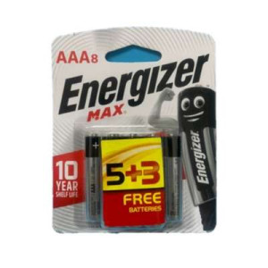 ENERGIZER MAX ALKALINE AAA E92BP5+3M (5 FREE 3) ENERGIZER MAX ALKALINE AAA E92BP5+3M (5 FREE 3)