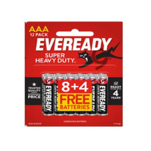 EVEREADY SHD AAA (8 FREE 4) 1212BP8+4M